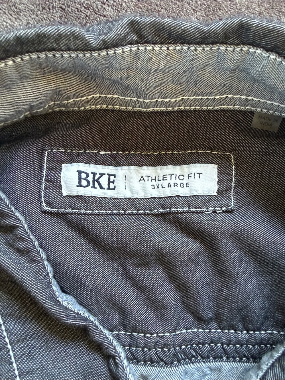 BKE Button-Up Shirt in Washed Gray - Picture 2 of 2